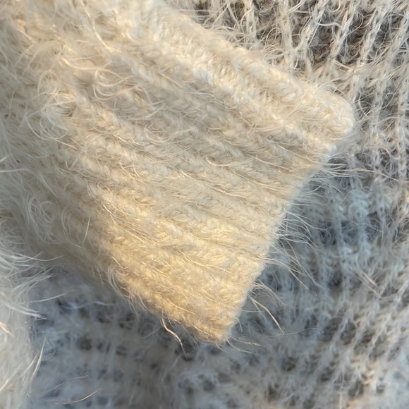 Anthropologie Sleeping on Snow Shelby eyelash sweater gray white dress large - Picture 4 of 7